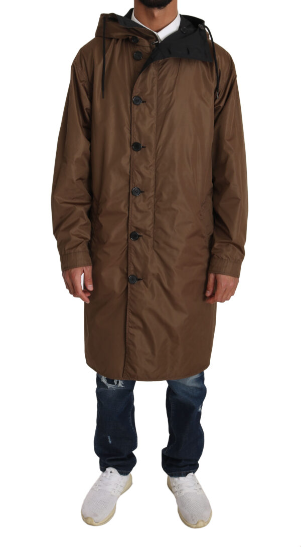 Dolce & Gabbana Elegant Reversible Hooded Raincoat - Image 2