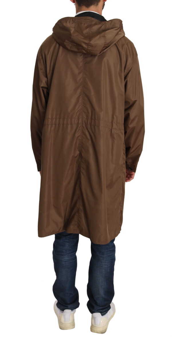 Dolce & Gabbana Elegant Reversible Hooded Raincoat - Image 7
