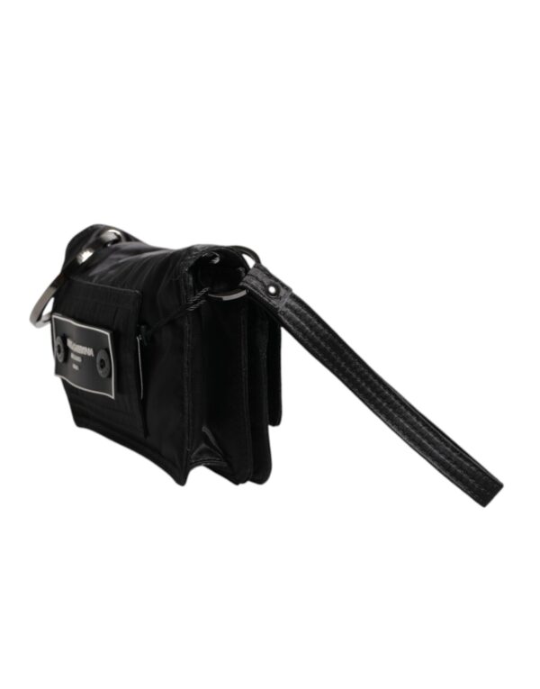 Dolce & Gabbana Black Fabric Logo Two Way Clutch Crossbody Bag - Image 3