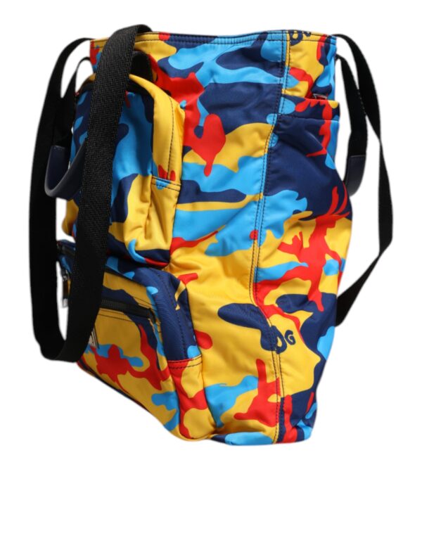 Dolce & Gabbana Multicolor Camouflage Nylon Shopping Tote Bag - Image 4