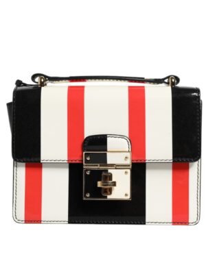 Dolce & Gabbana Multicolor Stripes Leather Crossbody Bag