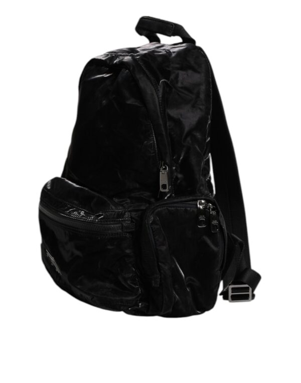 Dolce & Gabbana Black Nylon Logo Plaque Travel School Backpack Bag - Image 3