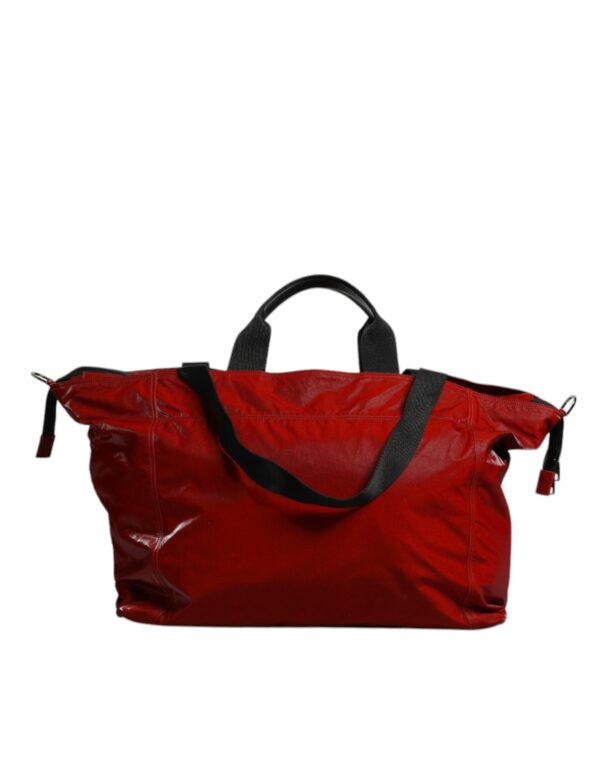 Dolce & Gabbana Red Nylon Calfskin Hand Shoulder Duffel Bag - Image 4