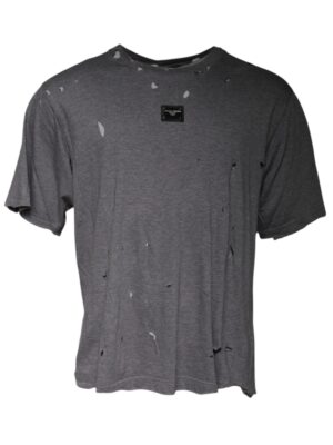 Dolce & Gabbana Gray Logo Crew Neck Short Sleeves T-shirt