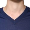 Dolce & Gabbana Navy Blue Cashmere V-neck Pullover Sweater - Image 5