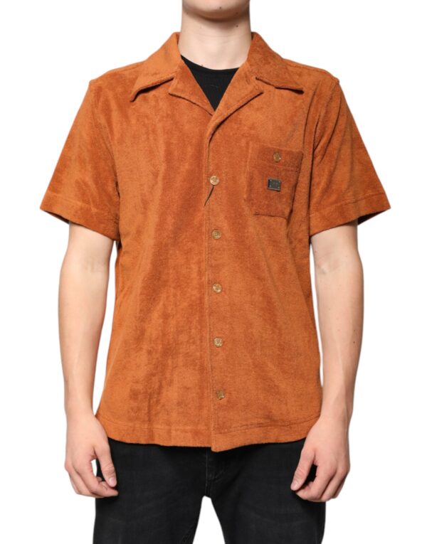 Dolce & Gabbana Hazel Cotton Velvet Button Down Collared Shirt - Image 2
