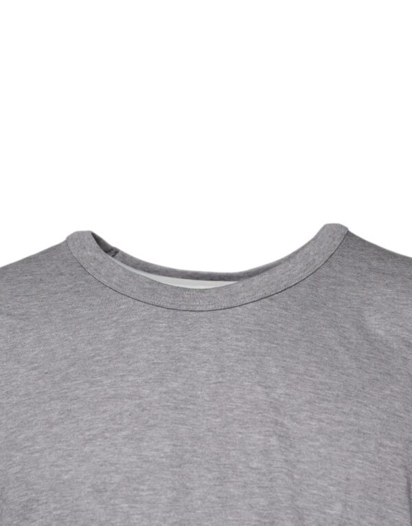 Dolce & Gabbana Gray Cotton Crew Neck Short Sleeves T-shirt - Image 3