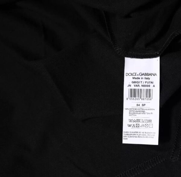 Dolce & Gabbana Black Cotton Sleeveless Round Neck Tank T-shirt - Image 4