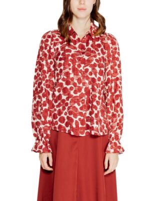 Vero Moda Red Polyester Shirt