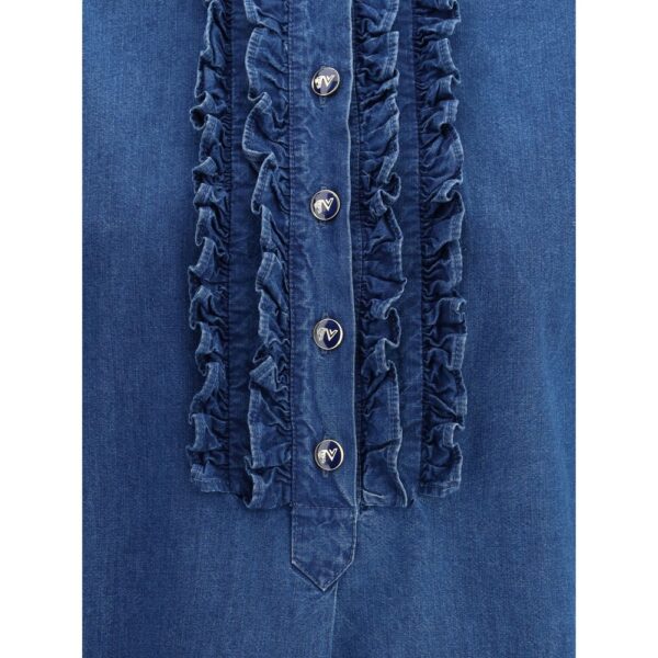 Valentino Ruffle denim Shirts - Image 3