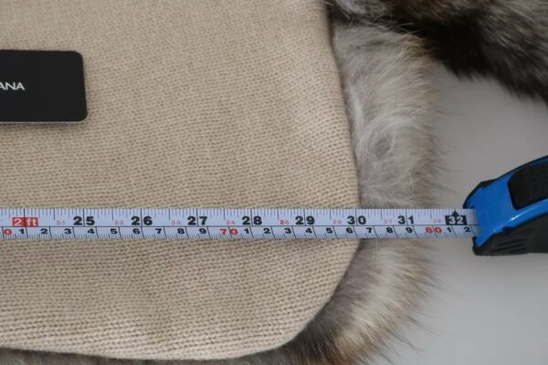 Dolce & Gabbana Brown Fox Tail Fur Shawl Neck Wrap Cover Collar Scarf - Image 8