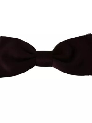Dolce & Gabbana Bordeaux Red Silk Solid Classic Bowtie