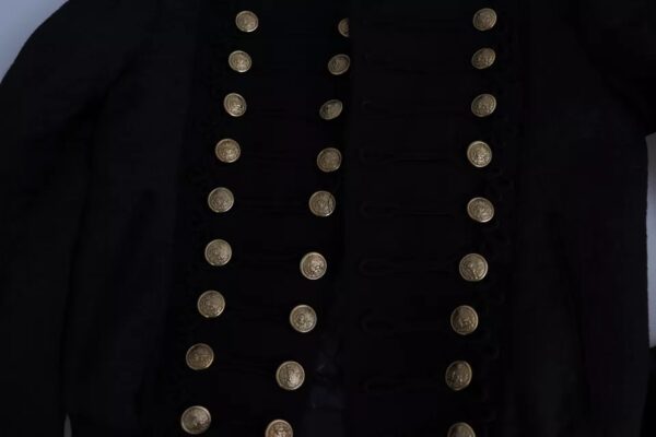 Dolce & Gabbana Black Button Embellished Military Jacket - Image 8