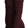 Dolce & Gabbana Black Red Striped Womens Cardigan Sweater - Image 3