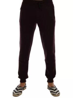 Dolce & Gabbana Purple Cashmere Gym Training Sport Pants