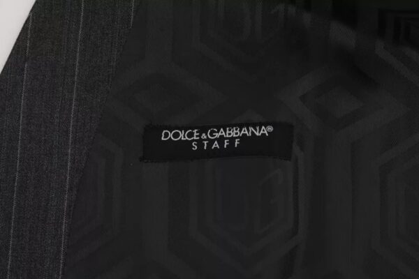 Dolce & Gabbana Gray Wool Stretch Gilet Waistcoat Vest - Image 3