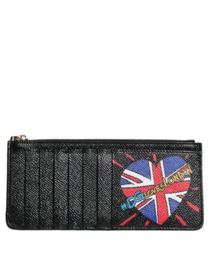 Dolce & Gabbana Black Leather #DGLovesLondon Cardholder Case Wallet