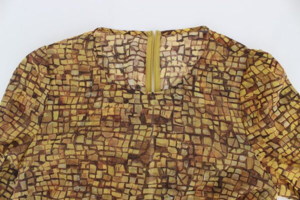 Dolce & Gabbana Sicilian Mosaic Print Silk Blouse - Image 6
