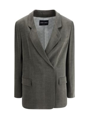 Giorgio Armani Double-breasted satin Blazer
