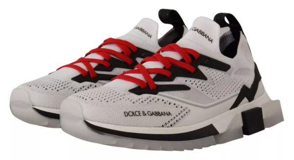 Dolce & Gabbana White SORRENTO Sport Stretch Men Shoes Sneakers - Image 4