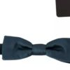 Dolce & Gabbana Blue 100% Silk Adjustable Neck Bow Tie Mens - Image 3