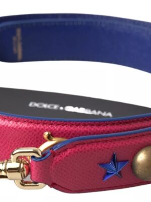 Dolce & Gabbana Pink Exotic Leather Studded Shoulder Strap