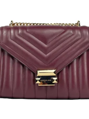 Michael Kors Whitney Medium Chain Shoulder Flap Crossbody Oxblood