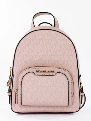 Michael Kors Jaycee Mini XS Leather Zip Pocket Backpack Powder Blush Pink