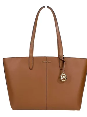 Michael Kors Medium Zip Top Tote Carryall Bag Brown