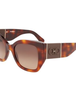 Salvatore Ferragamo Brown Acetate Sunglasses