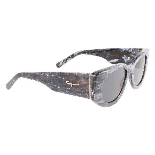 Ferragamo Gray Acetate Sunglasses - Image 3