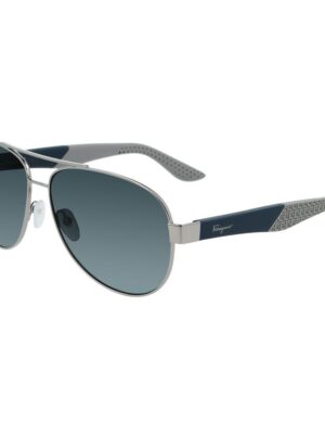Ferragamo Gray Metal Sunglasses