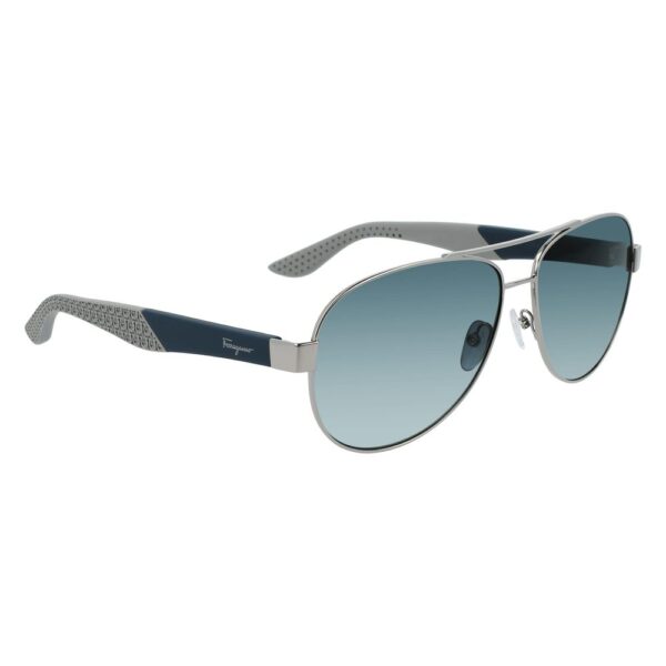 Ferragamo Gray Metal Sunglasses - Image 3