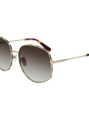 Salvatore Ferragamo Gold Metal Sunglasses