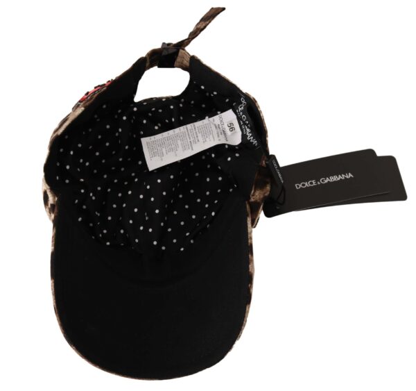 Dolce & Gabbana Elegant Sequined Leopard Baseball Cap - Image 5