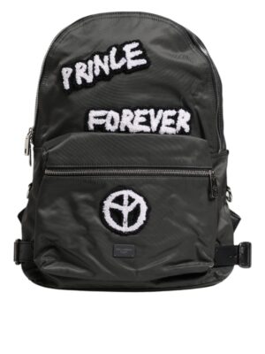 Dolce & Gabbana Gray Nylon Prince Forever School Travel Backpack Bag