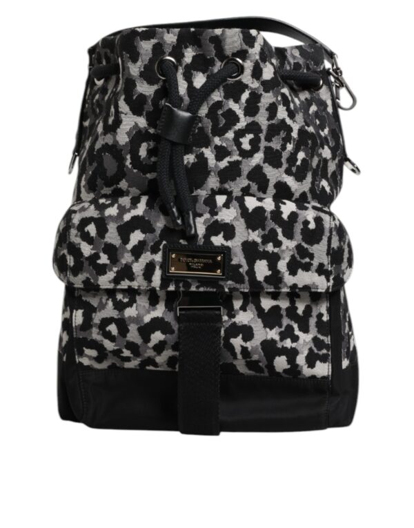 Dolce & Gabbana Multicolor Leopard Jacquard Hobo Crossbody Borse Bag - Image 2