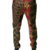 Dolce & Gabbana Multicolor Patchwork Men Dress Pants - Image 4