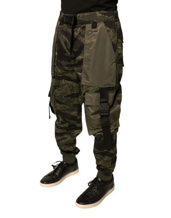 Dolce & Gabbana Green Cotton Jogger Cargo Pants - Image 3