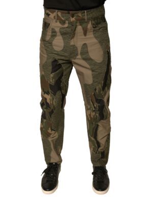 Dolce & Gabbana Multicolor Camouflage Cotton Pants