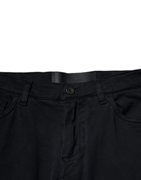 Dolce & Gabbana Black Cotton Stretch Skinny Men Denim Jeans - Image 5