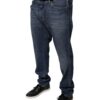 Dolce & Gabbana Dark Blue Cotton Logo Skinny Denim Jeans - Image 3