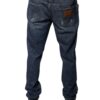 Dolce & Gabbana Dark Blue Cotton Logo Skinny Denim Jeans - Image 4