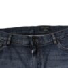 Dolce & Gabbana Dark Blue Cotton Logo Skinny Denim Jeans - Image 5