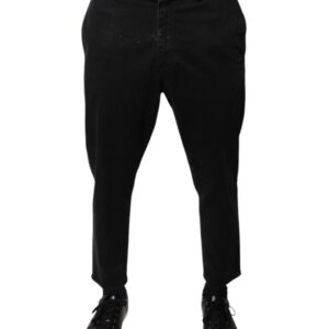 Dolce & Gabbana Black HOUSTON Men Cropped Denim Jeans
