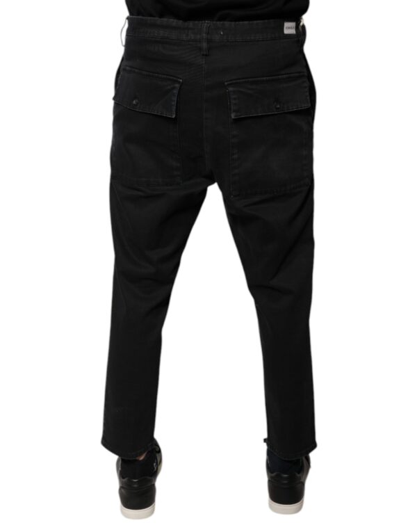 Dolce & Gabbana Black HOUSTON Men Cropped Denim Jeans - Image 4
