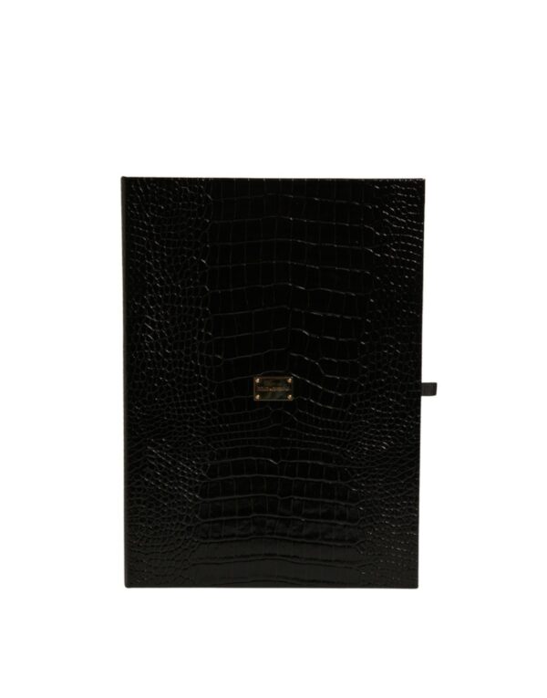Dolce & Gabbana Gold Tone Brass Crystal Branded Tie Clip Bar - Image 8