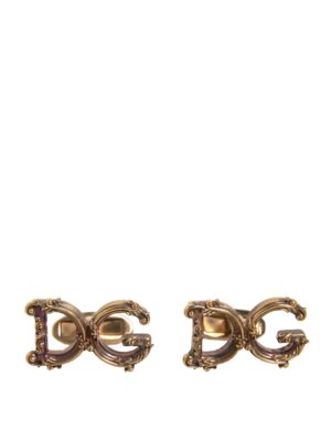 Dolce & Gabbana Gold Tone 925 Sterling Silver DG Logo Cufflink
