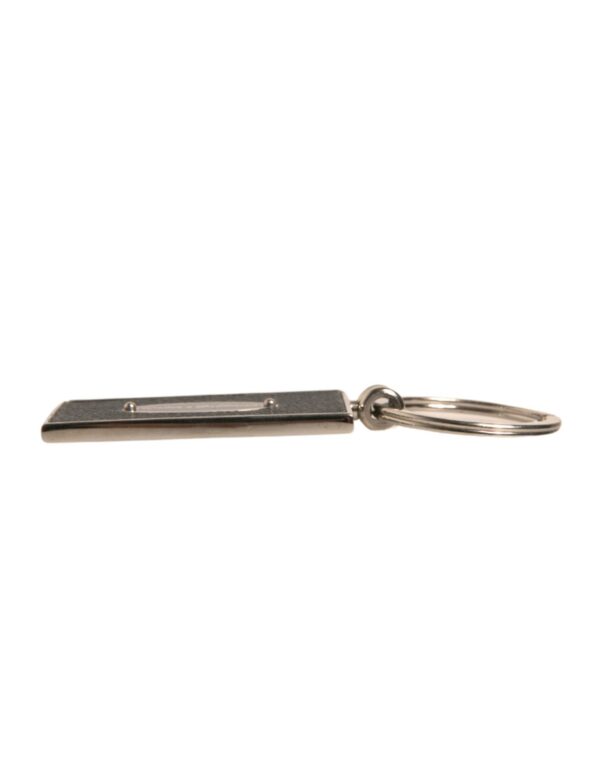 Dolce & Gabbana Black Leather Logo Metal Ring Keychain Keyring - Image 2