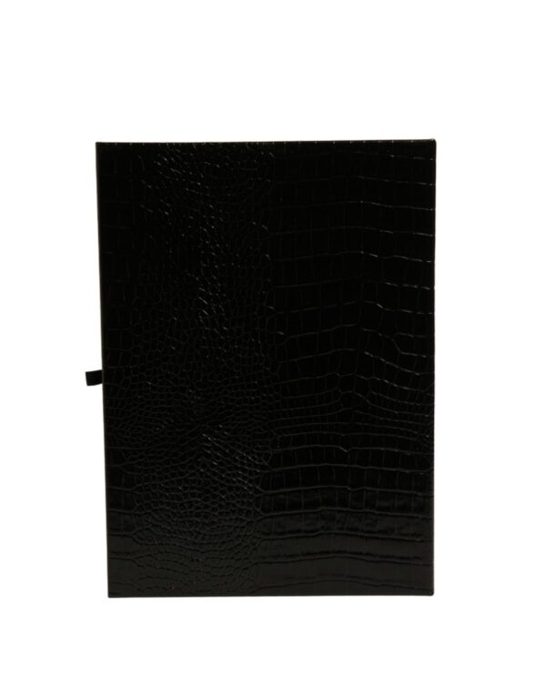 Dolce & Gabbana Elegant Black Leather Logo Plaque Holder Catalogue Case - Image 4